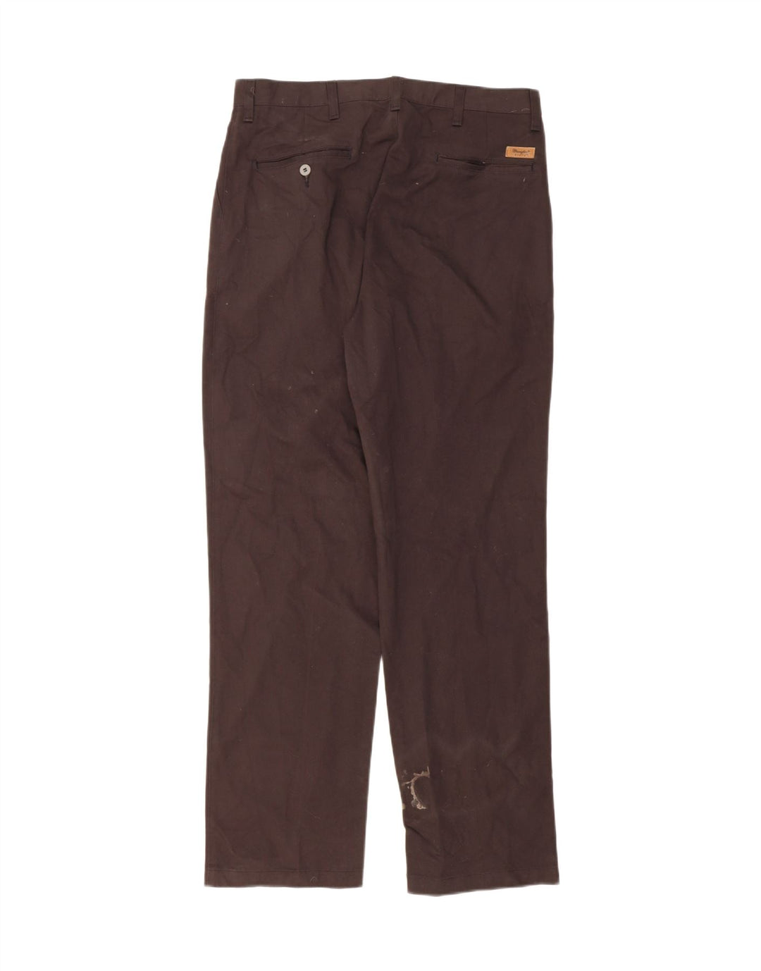 WRANGLER Mens Straight Chino Trousers W34 L32 Brown Cotton Vintage Wrangler and Second-Hand Wrangler from Messina Hembry 