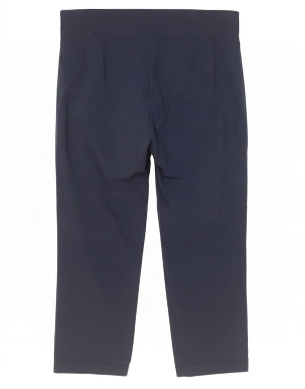 Calça cortada afunilada feminina Marks & Spencer Autograph W36 L25 azul marinho