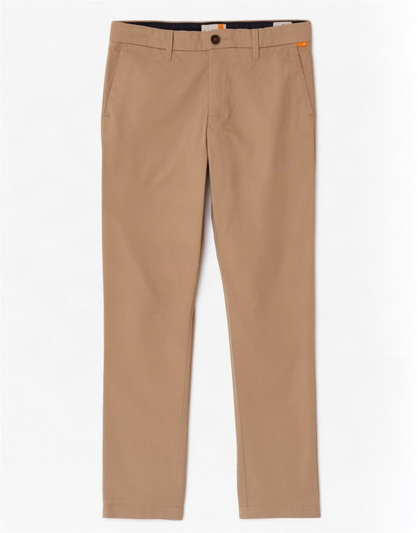 Calças Chino Masculinas Timberland Slim Fit W30 L32 Algodão Bege