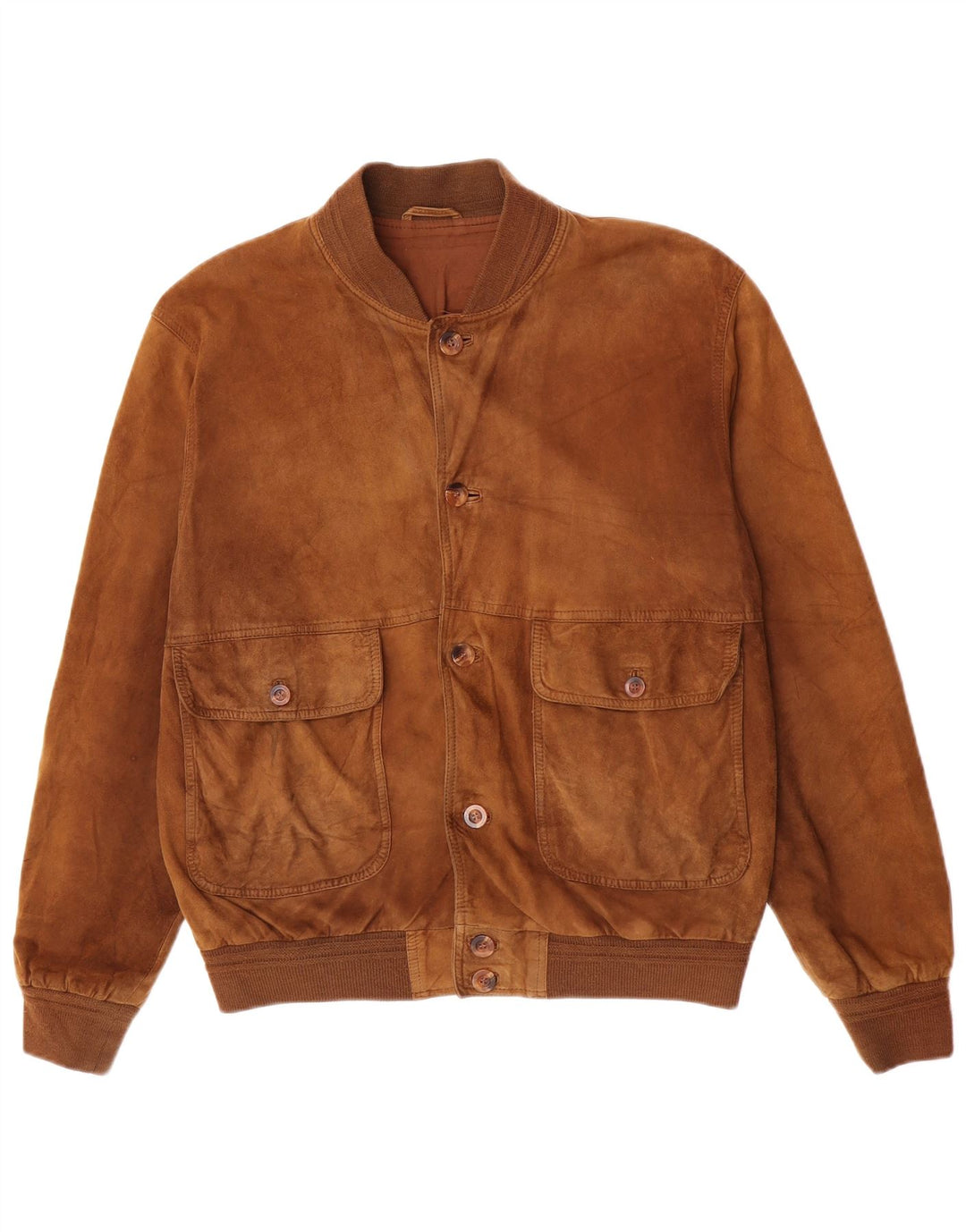 Jaqueta bomber masculina vintage de camurça IT 52 XL couro marrom