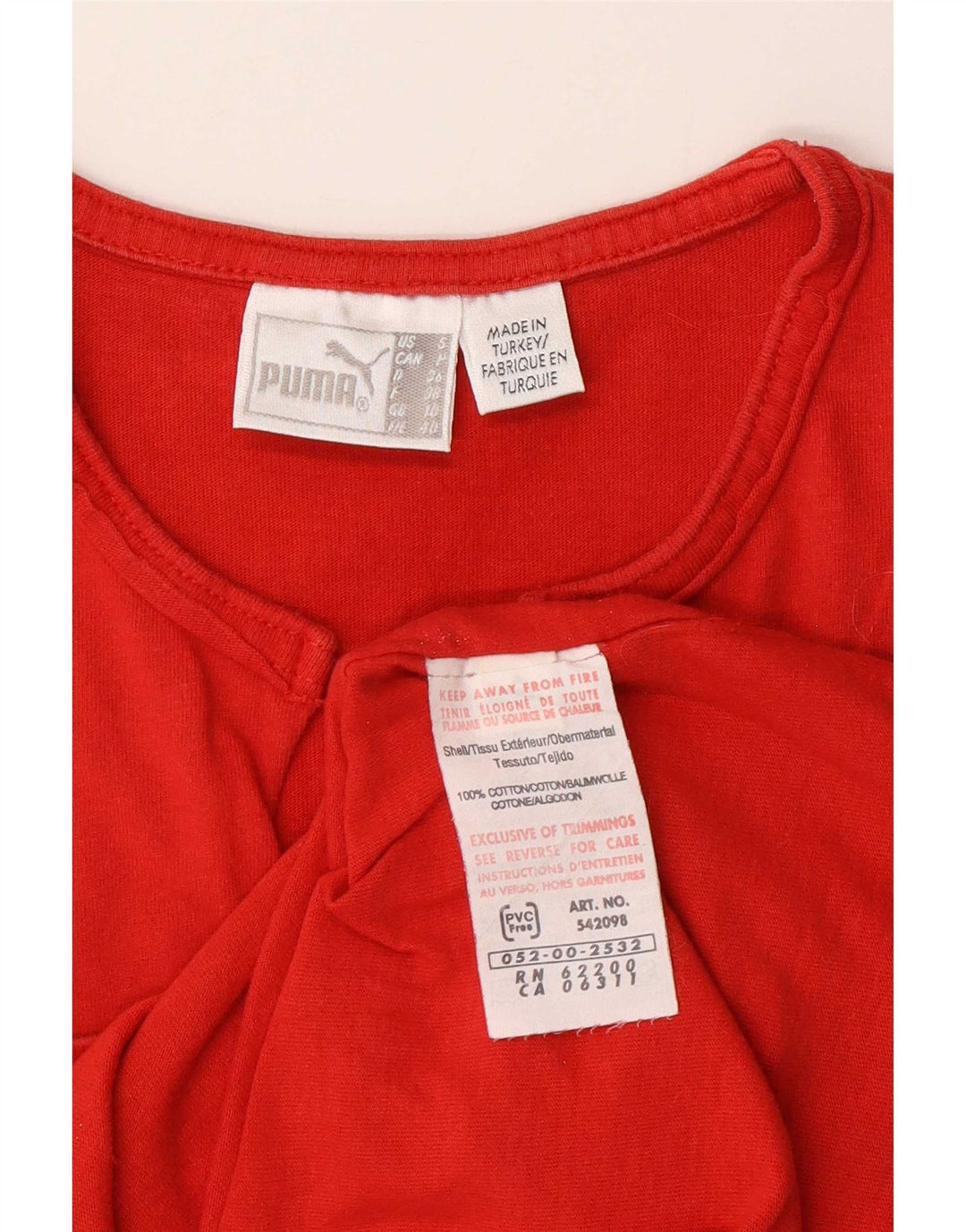 Puma Womens Graphic Vest Top UK 10 Pequeno Algodão Vermelho