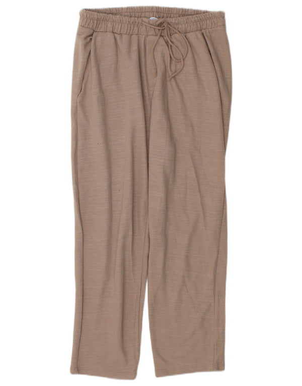 Zara Womens Crop Tracksuit Calças Reino Unido 12 Médio Bege