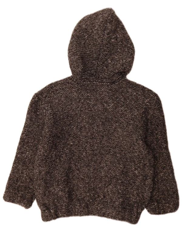 Suéter cardigã com capuz para meninas Zara 6-7 anos cinza acrílico