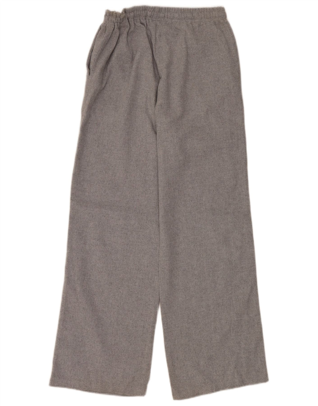 Zara Calça feminina casual de perna larga médio W28 L30 cinza poliéster