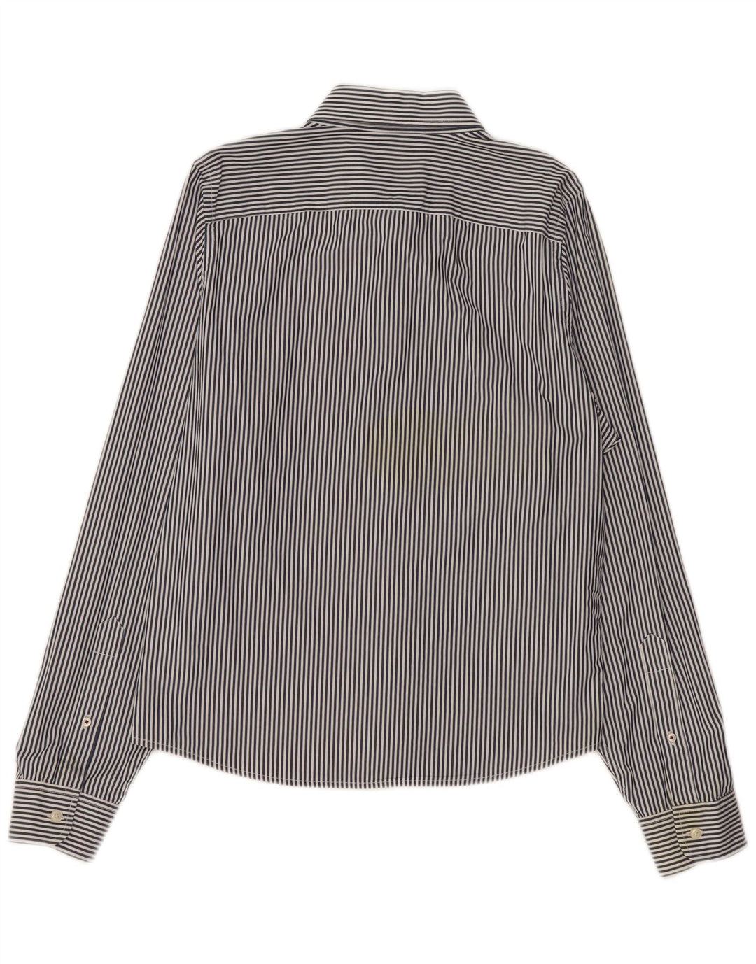 Camisa masculina Hollister XL azul marinho listrado algodão