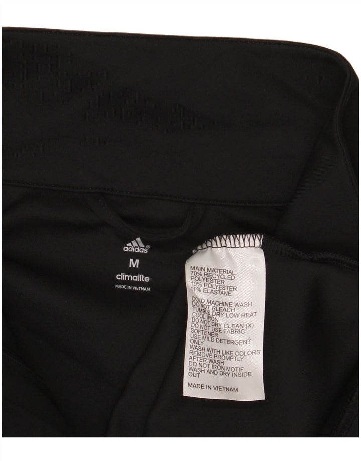 ADIDAS Womens Climalite Tracksuit Top Jacket UK 12 Médio Preto Geométrico