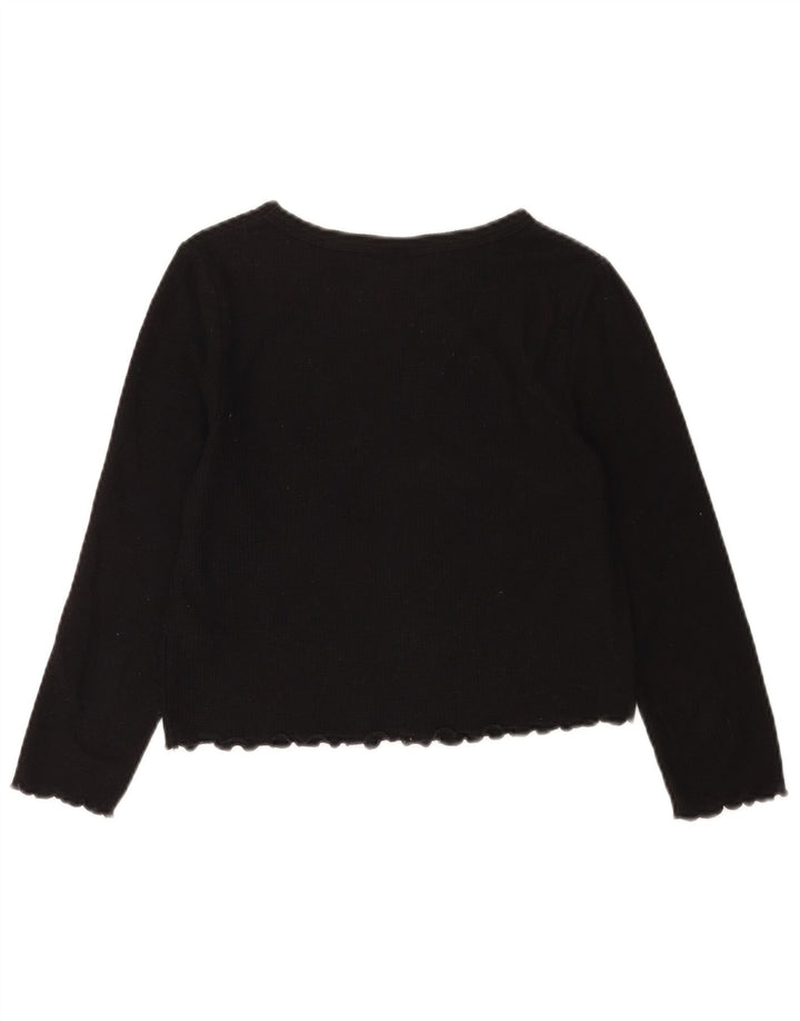 Topshop blusa feminina cropped UK 8 pequeno algodão preto