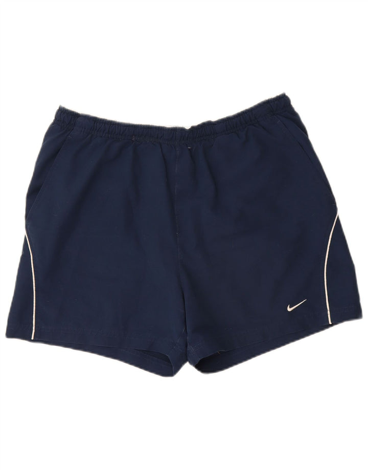 Shorts esportivos masculinos Nike grandes poliéster azul marinho