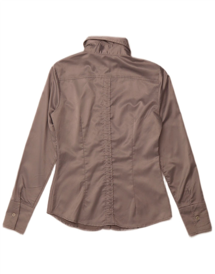 Blusa feminina BENETTON UK 10 poliéster cinza pequeno