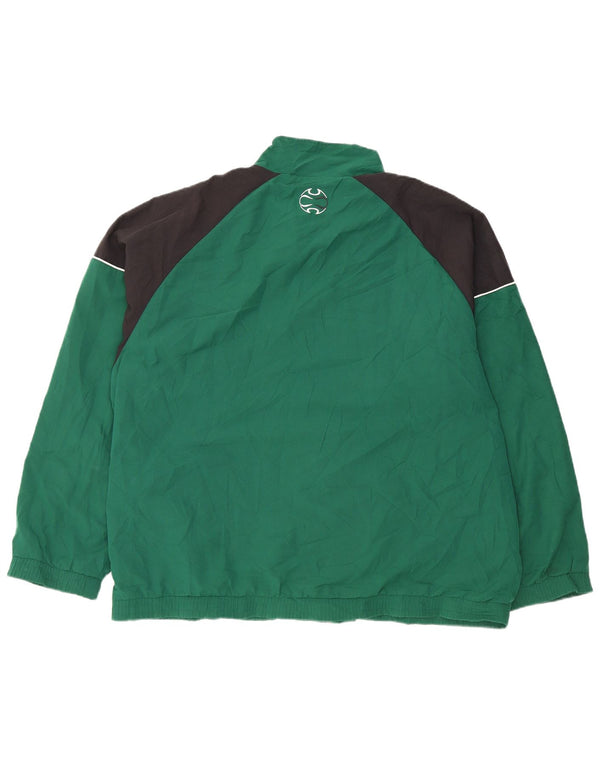 ADIDAS Mens Tracksuit Top Jacket UK 46/48 XL Verde Colourblock Poliéster