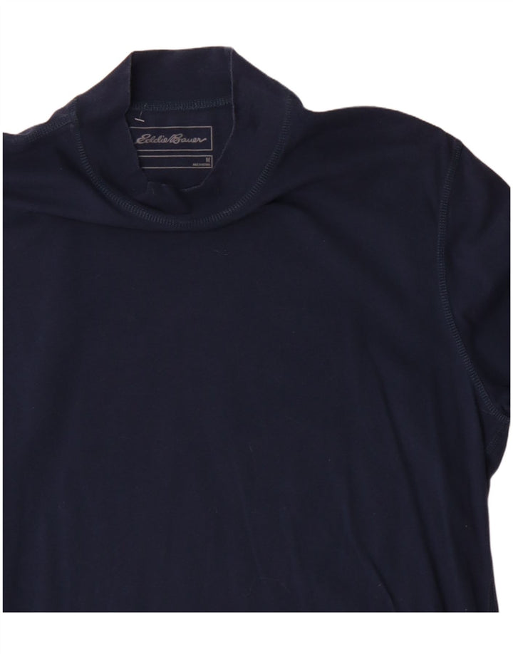 Eddie Bauer Top masculino manga comprida médio algodão azul marinho