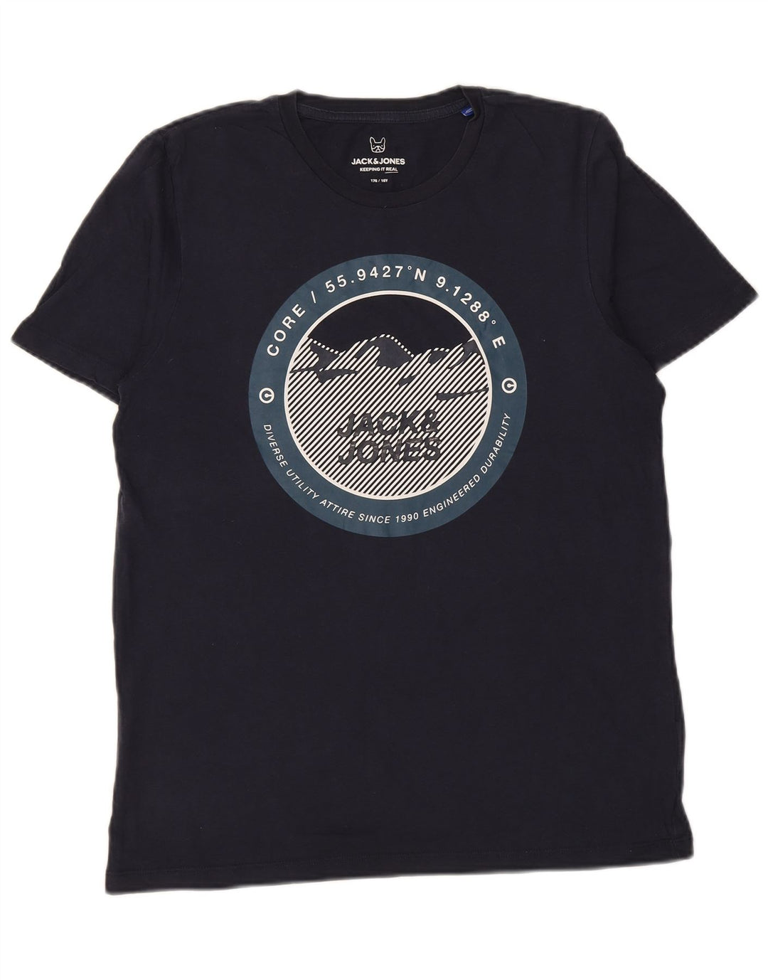 Camiseta Jack & Jones Boys Core Graphic Top 15-16 Anos Azul Marinho