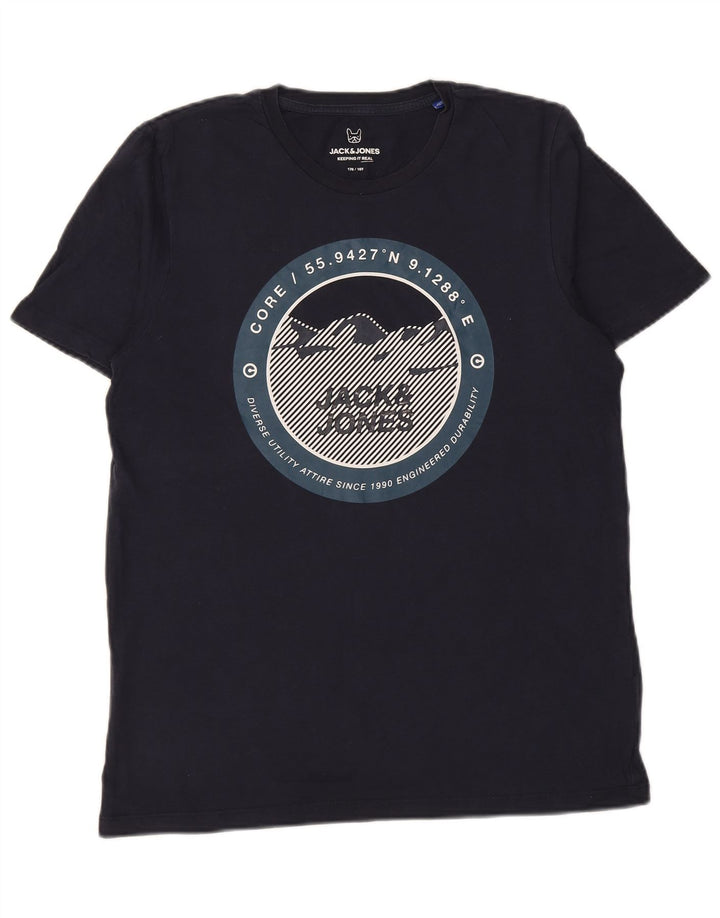 Camiseta Jack & Jones Boys Core Graphic Top 15-16 Anos Azul Marinho