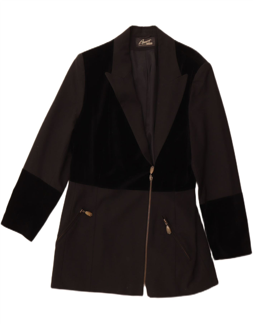Jaqueta Blazer Longline Feminina Apart UK 14 Poliéster Preto Médio
