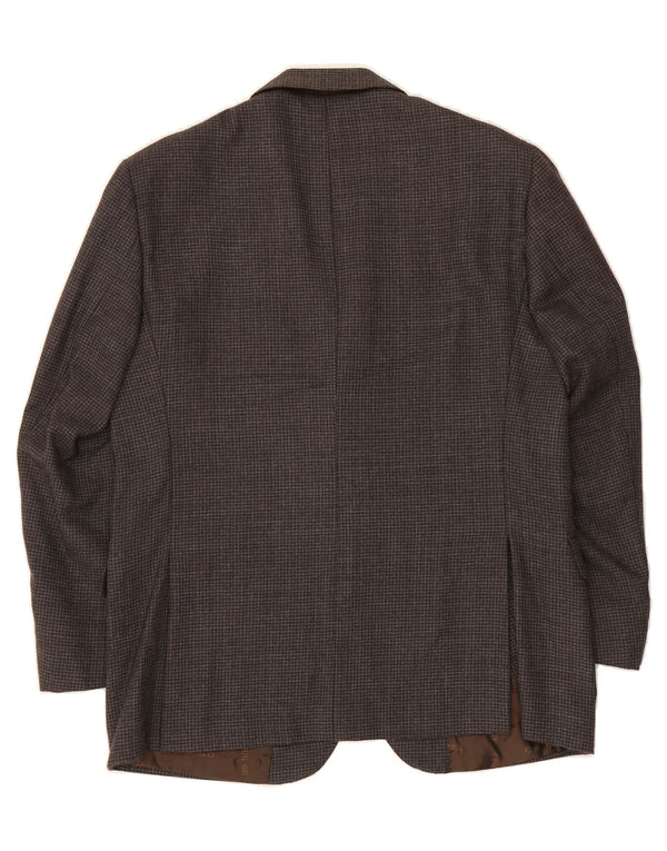 Jaqueta blazer masculina CERRUTI 1881 com 2 botões IT 52 XL marrom houndstooth lã