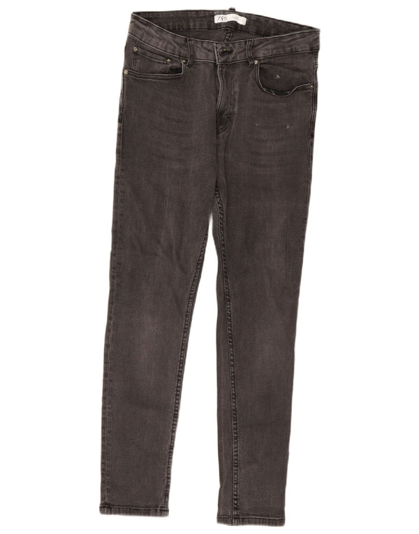 Zara Mens Skinny Jeans EU 42 Grande W32 L28 Algodão Cinza