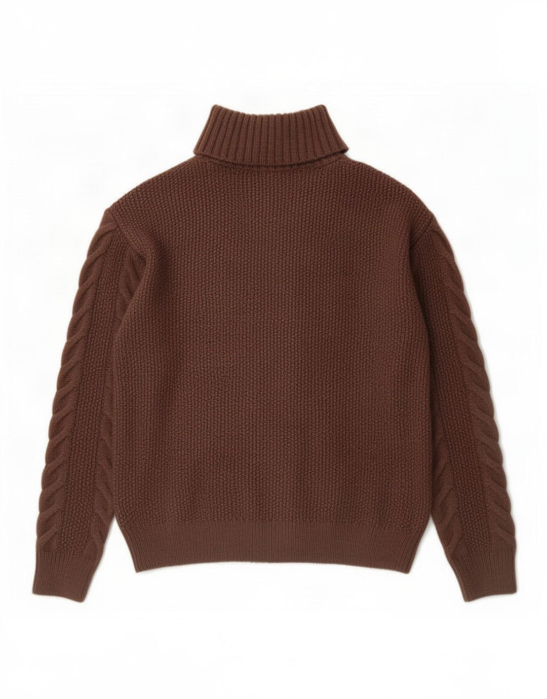 Suéter feminino Marks & Spencer com gola redonda Reino Unido 10 pequeno acrílico marrom