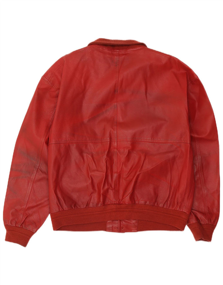 Jaqueta de couro masculina Conbipel IT 52 grande couro vermelho