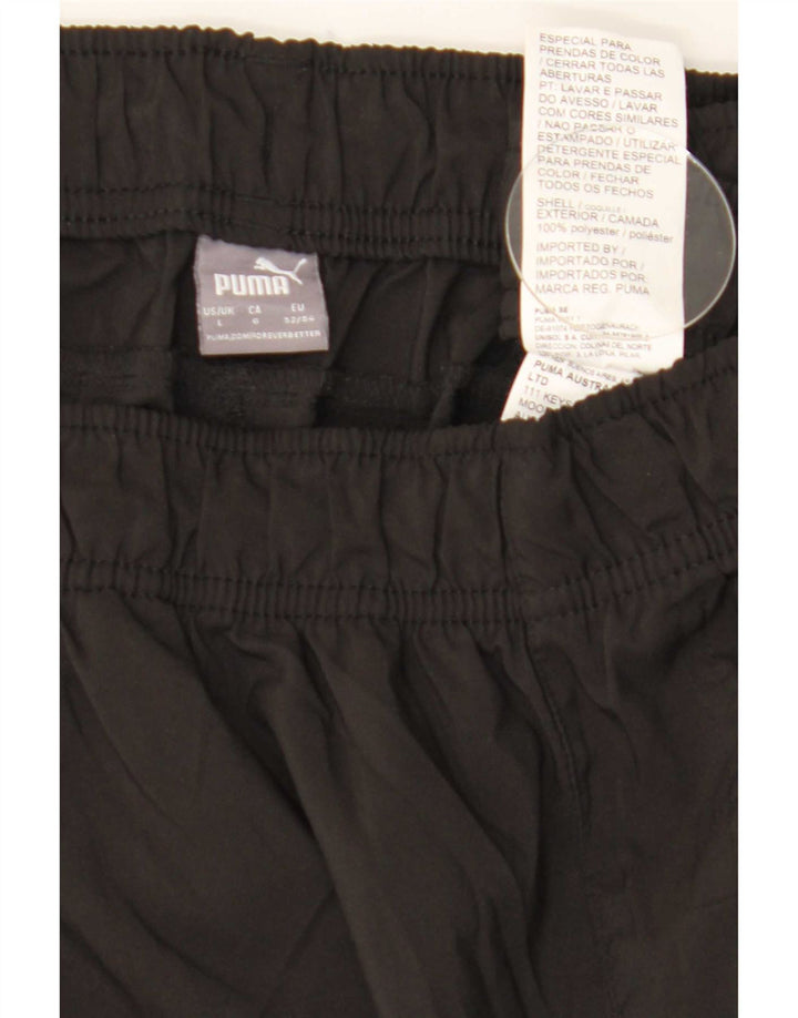 Calça de treino masculina Puma Joggers grande poliéster preto