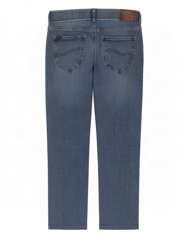 Lee Mens Straight Jeans W29 L29 Azul Algodão