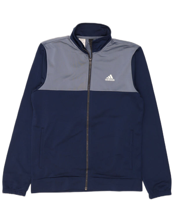 ADIDAS Mens Tracksuit Top Jacket Médio Azul Marinho Colourblock