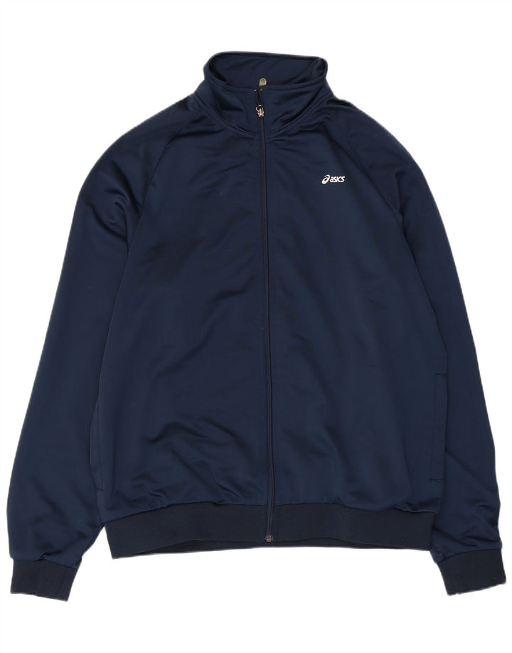 Asics Womens Tracksuit Top Jacket UK 18 XL azul marinho poliéster