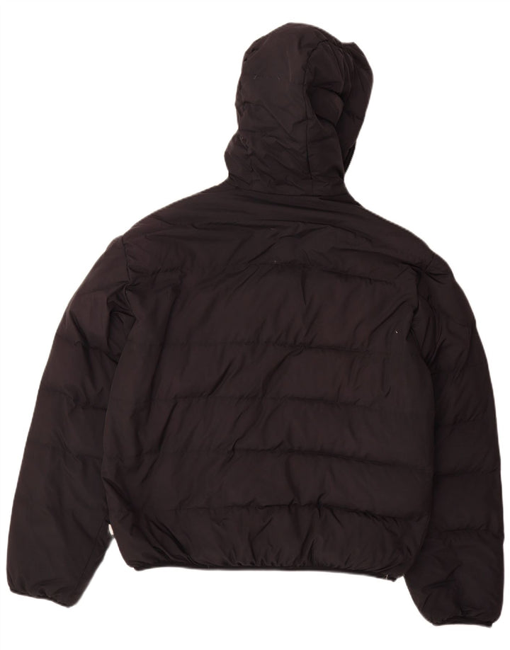 Jaqueta masculina acolchoada com capuz Sergio Tacchini Reino Unido 40 grande poliéster preto