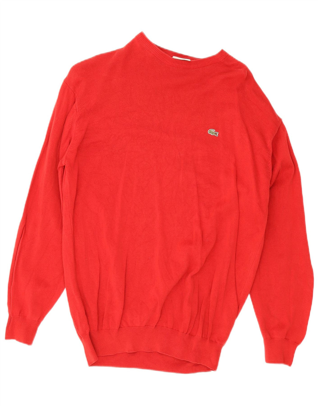 Lacoste Suéter masculino com gola redonda tamanho 4 médio algodão vermelho