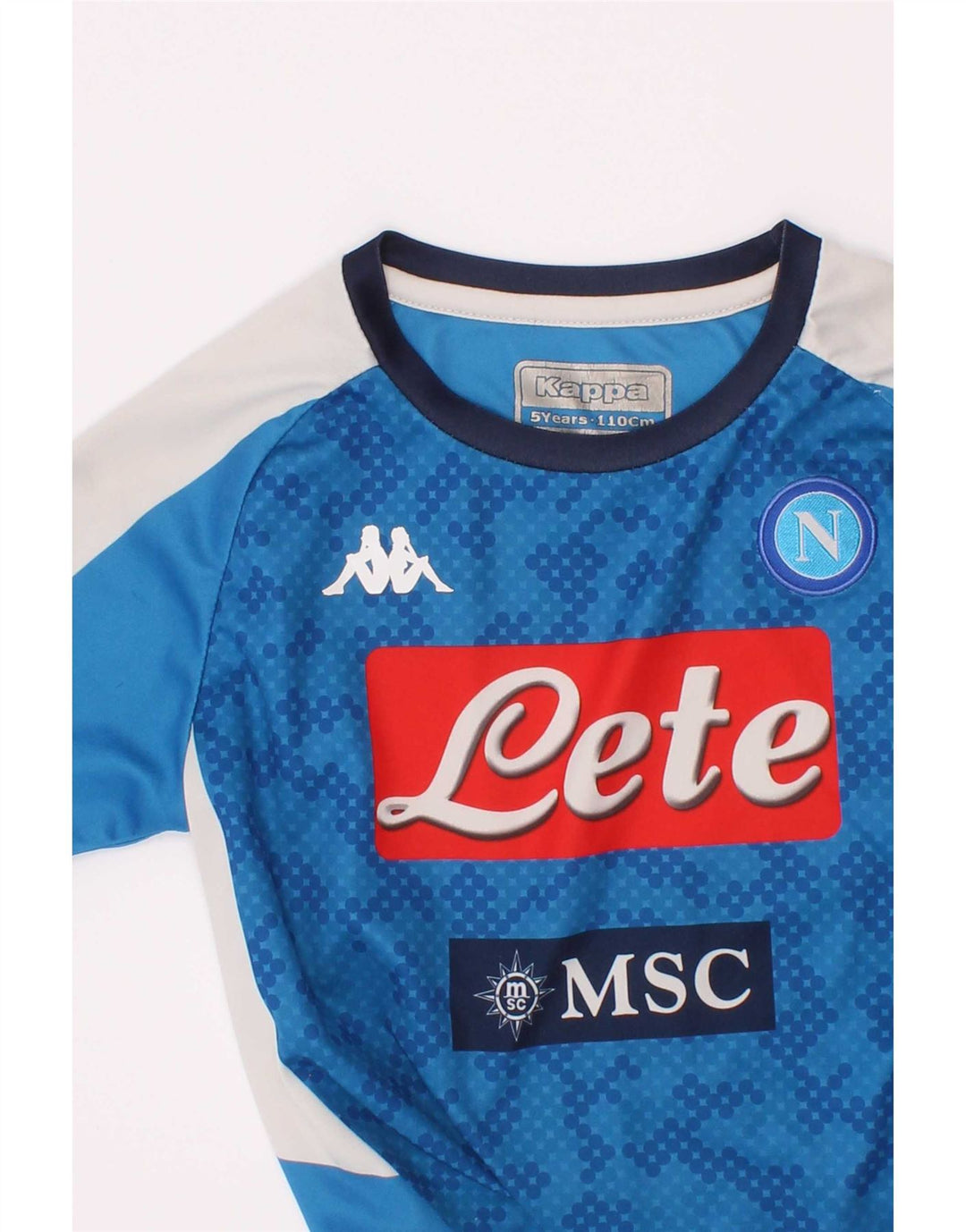 Camiseta Kappa Boys Graphic 4-5 Anos Azul Colorblock