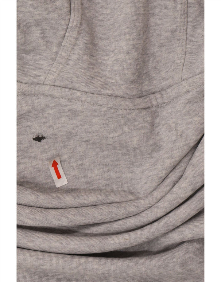 Moletom com capuz masculino Nike médio cinza manchado de algodão