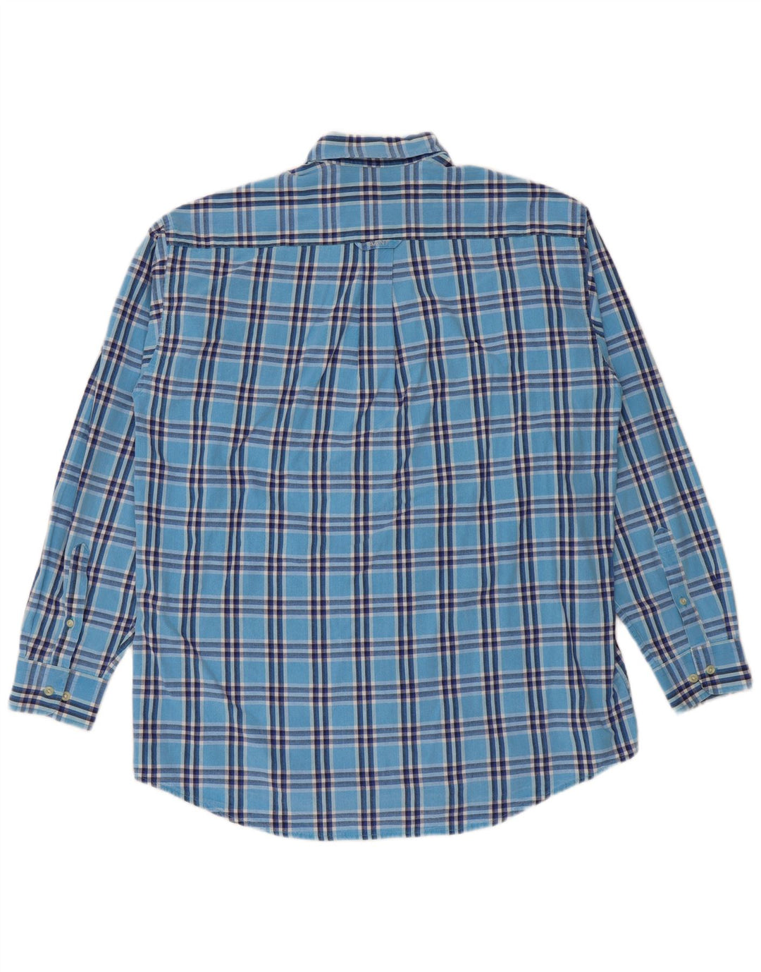 Camisa masculina Gant de algodão xadrez azul médio