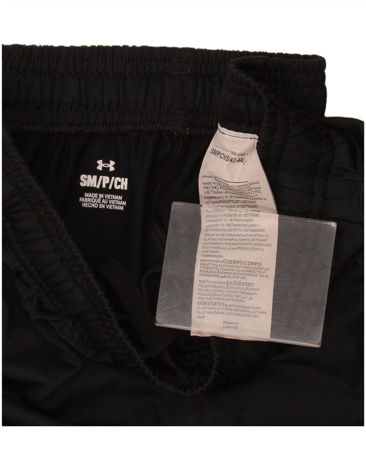 Calça de treino masculina Under Armour pequena poliéster preta