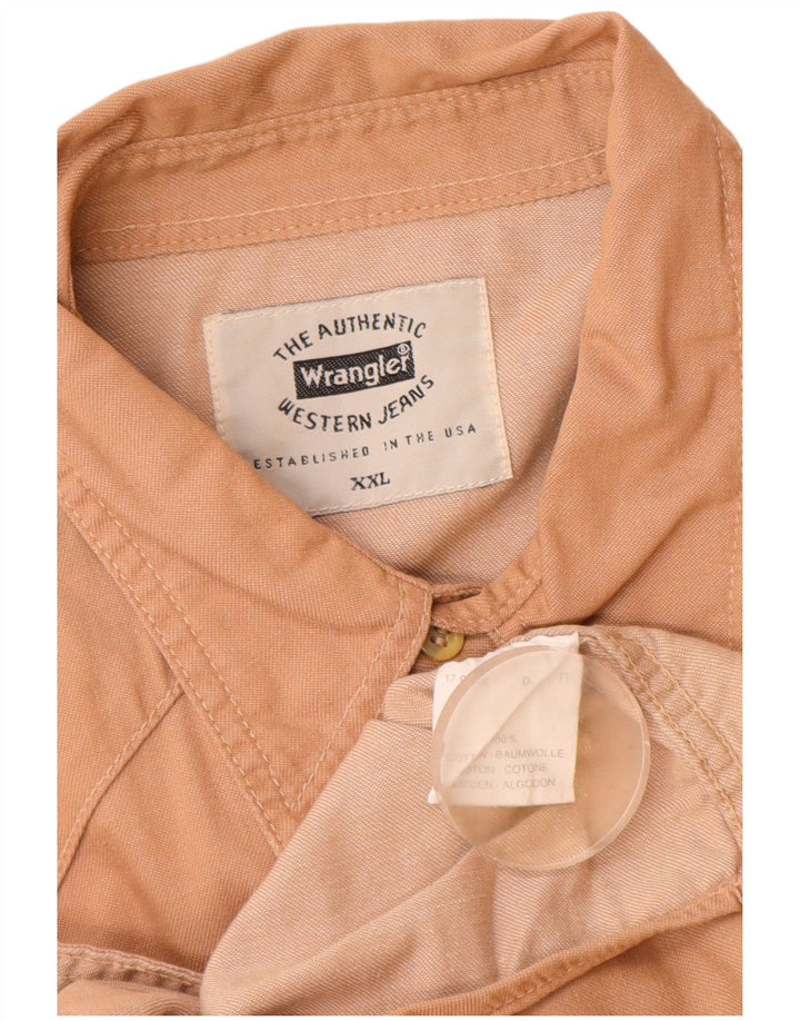 Camisa masculina Wrangler 2XL algodão bege