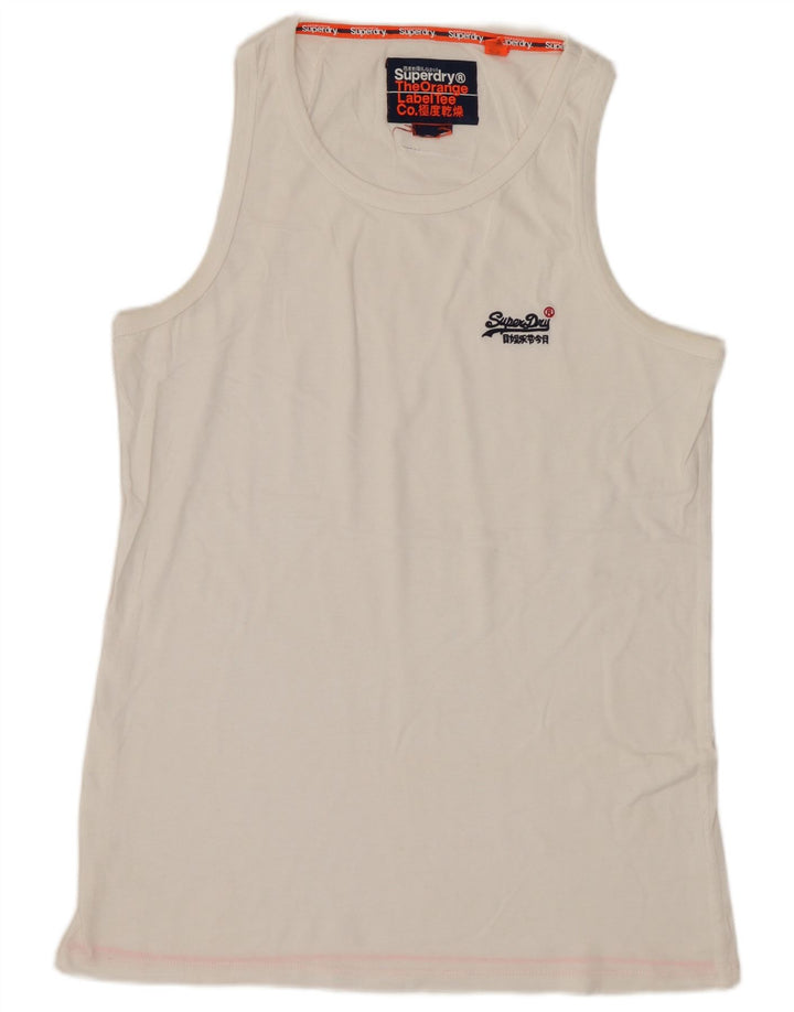 Top colete masculino SUPERDRY pequeno branco