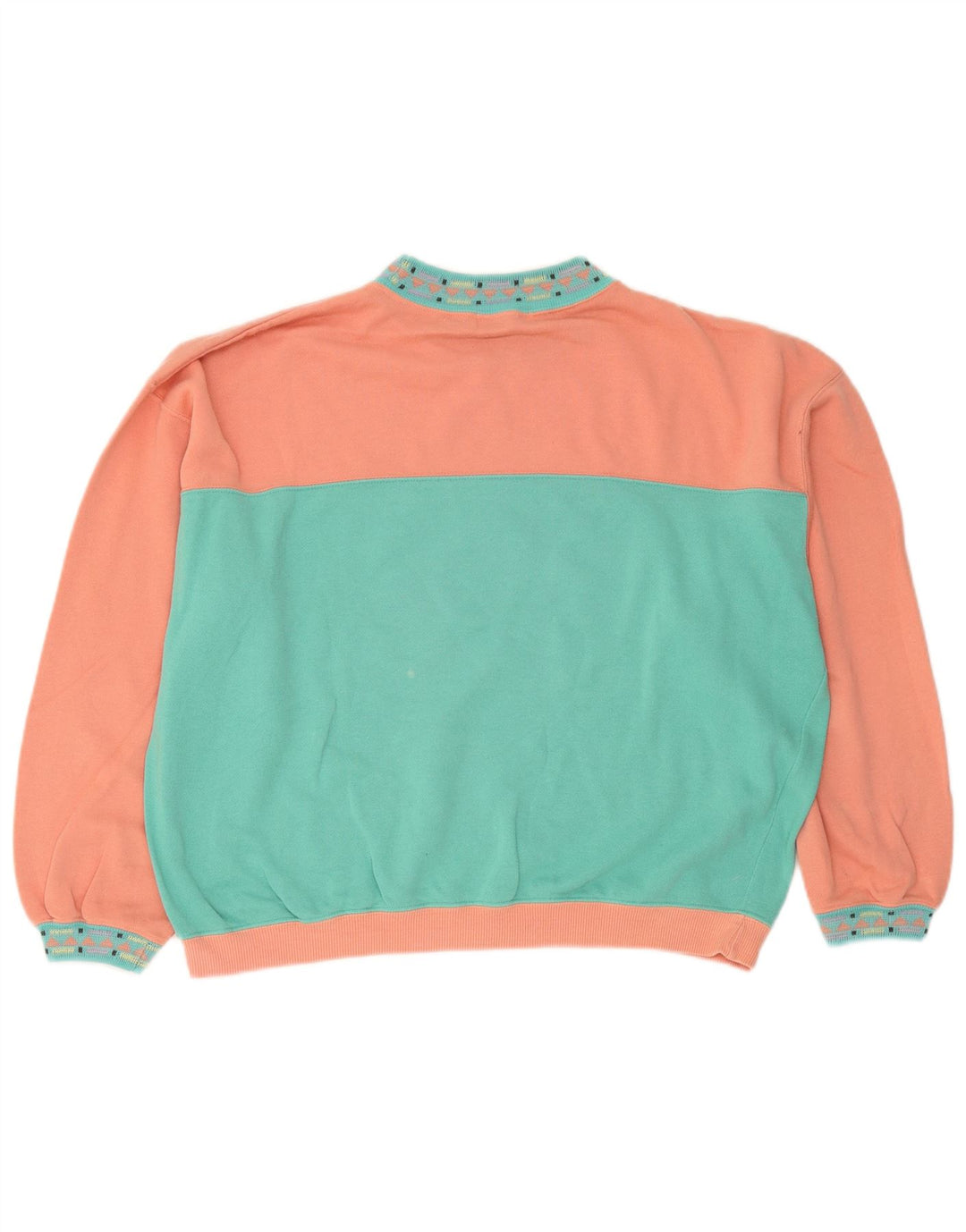 Suéter gráfico feminino Playcrew UK 16 grande bloco colorido azul