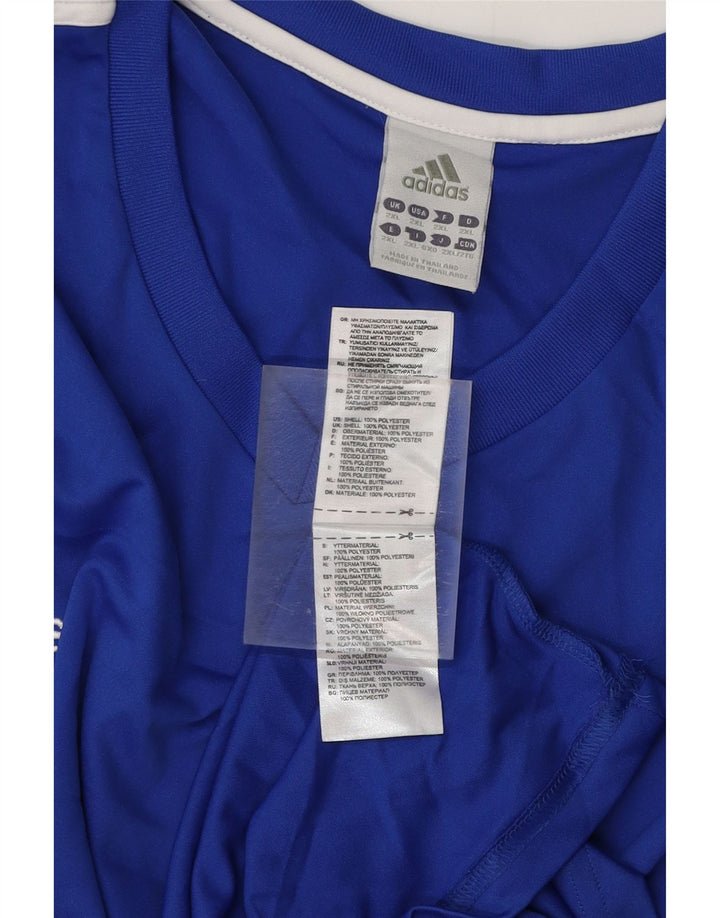 Camiseta Adidas Masculina Climalite Top 2XL Azul Poliéster