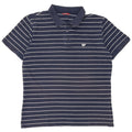 Camisa polo masculina Carrera de manga curta grande listrada azul marinho