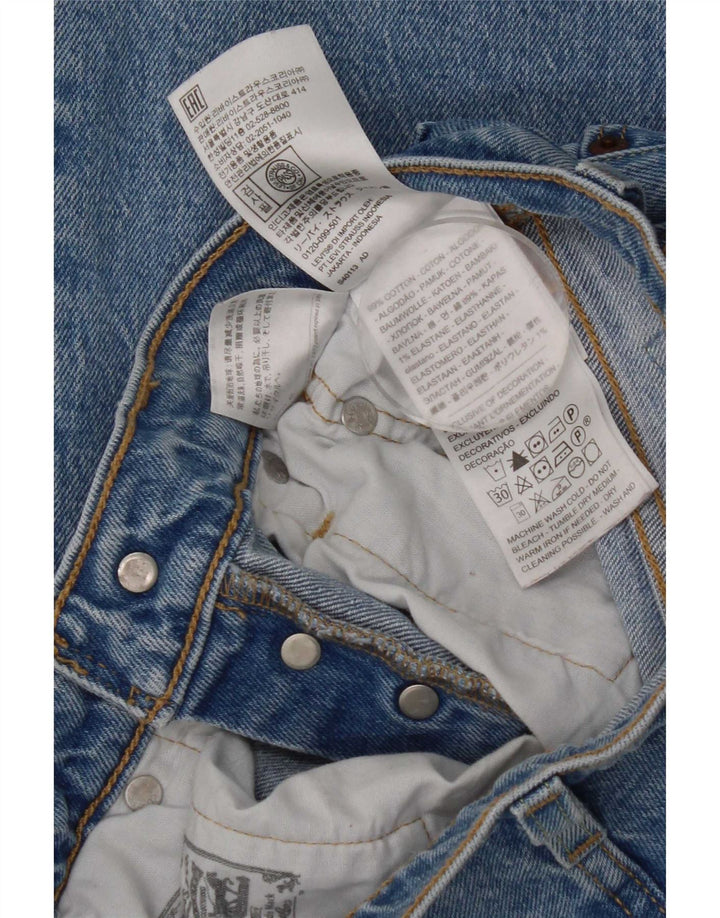 Calça jeans feminina Levi's 501 Straight W26 L28 azul algodão
