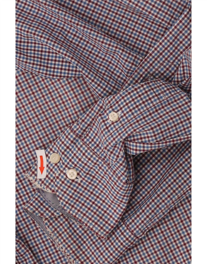 Camisa masculina Massimo Dutti grande xadrez azul