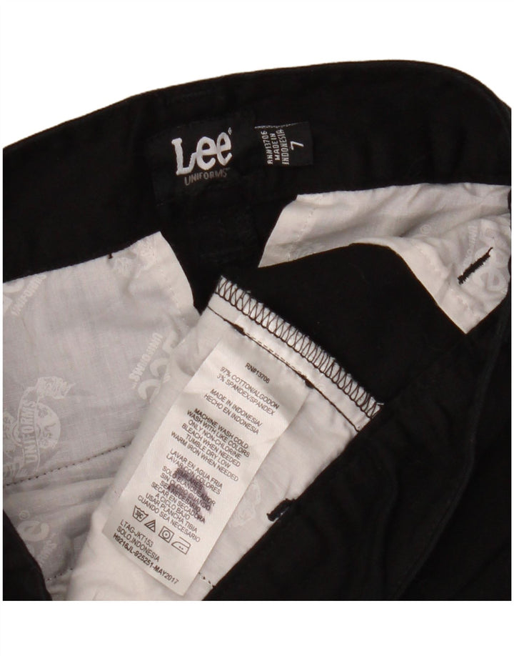 LEE Shorts Chino Feminino US 7 Médio W30 Algodão Preto