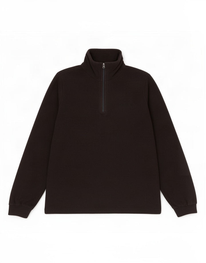 Suéter de lã feminino Brugi com zíper e gola UK 14 poliéster preto médio