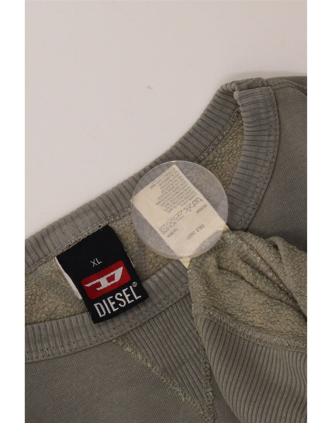 Diesel masculino gráfico moletom jumper XL cinza