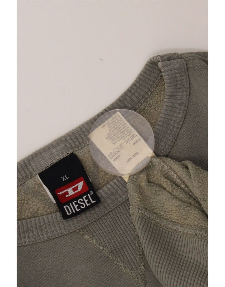 Diesel masculino gráfico moletom jumper XL cinza