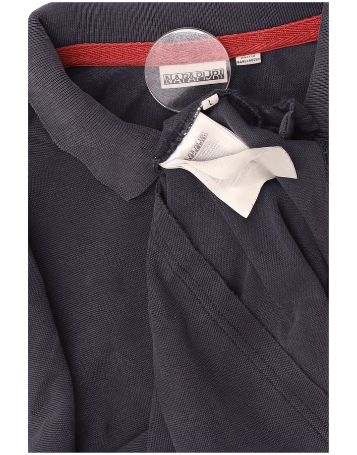 Camisa polo masculina Napapijri grande azul marinho