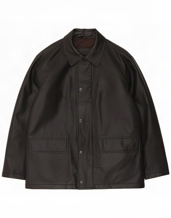 Porto Di Panama Casaco corta-vento masculino de couro sintético IT 50 grande algodão preto