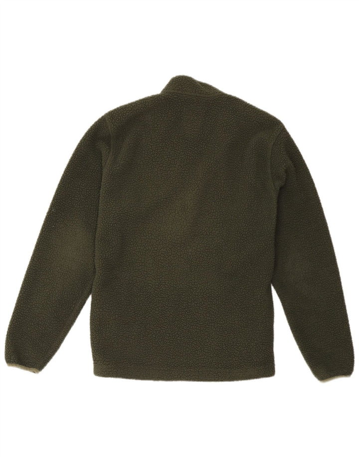 Timberland Homem Zip Neck Fleece Jumper Pequeno Verde Poliéster