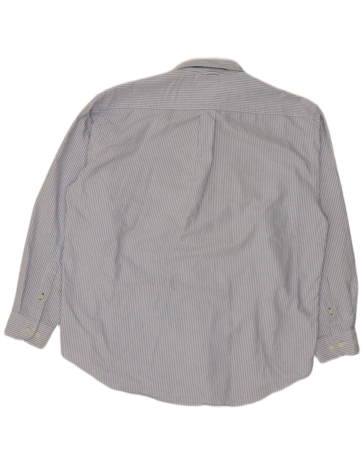 Camisa masculina Tommy Hilfiger de algodão listrado azul médio