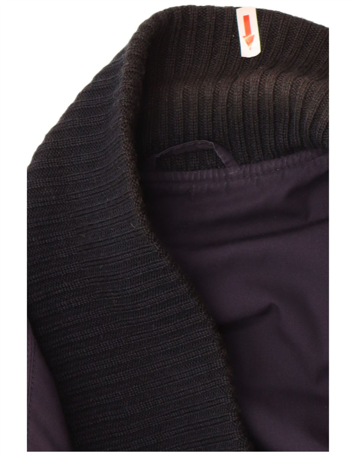 Suéter cardigã masculino vintage com peito duplo IT 48 azul marinho médio