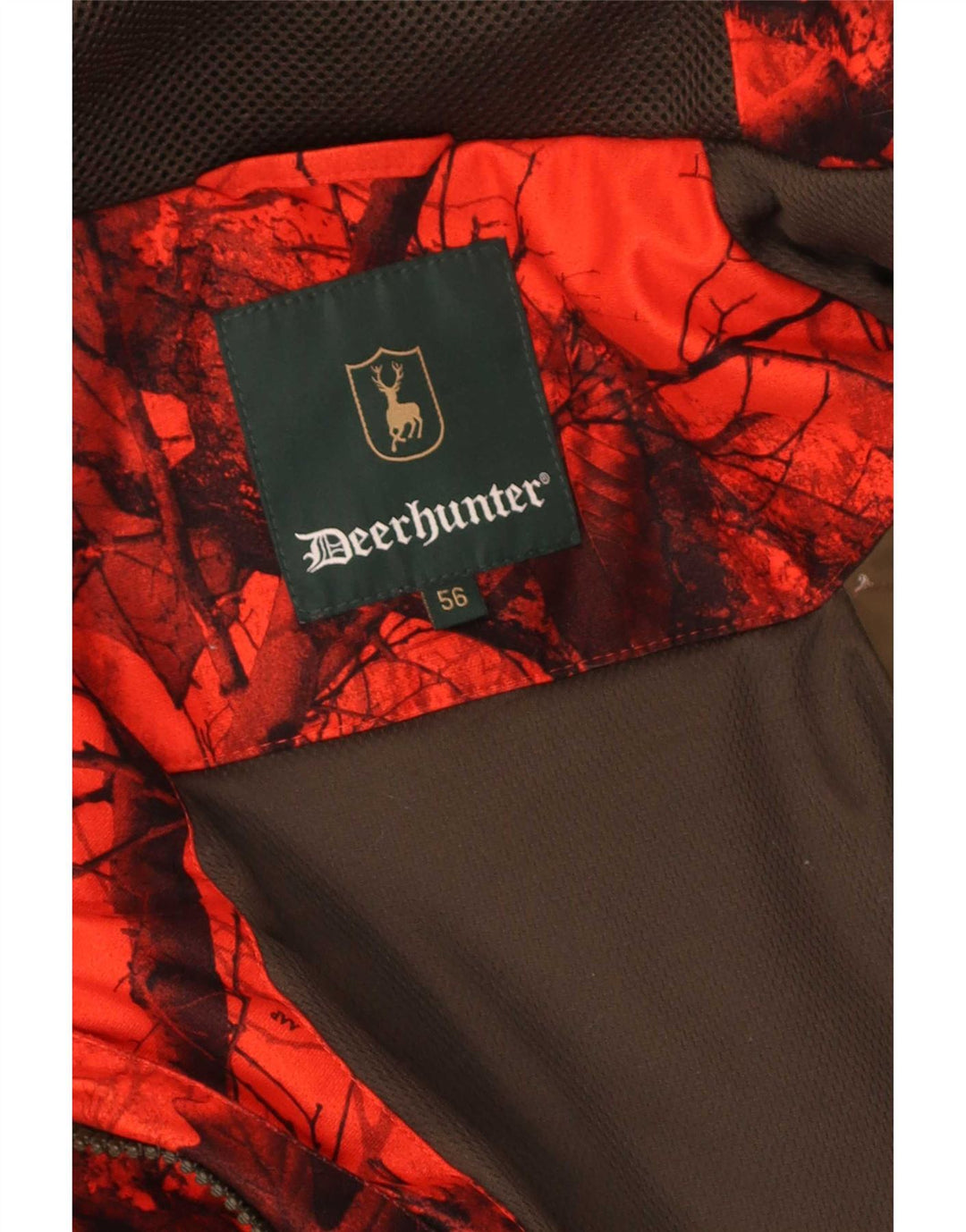Jaqueta corta-vento masculina Deerhunter com capuz EU 56 3XL camuflagem vermelha