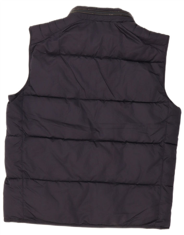 Colete acolchoado masculino Zara UK 42 XL azul marinho poliéster
